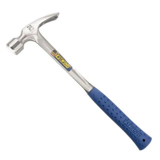 Estwing E3-22CR 22 Oz Hammer W/ Curved Claw , Shock Reduction Blue Vinyl Grip