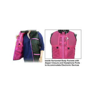 UTG PVC-VF21BP True Huntress Female Sporting Vest, Black/Pink