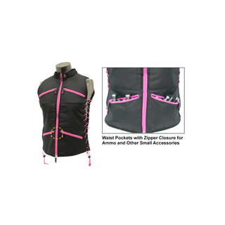 UTG PVC-VF21BP True Huntress Female Sporting Vest, Black/Pink