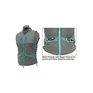 UTG PVC-VF21GB True Huntress Female Sporting Vest, Gray/Blue