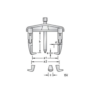 Gedore 1675982 Puller Set With Stand 1.04/1A-1.04/3A