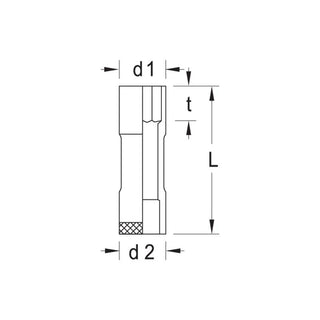 Gedore 2300567 Socket 1/2", long 22 mm
