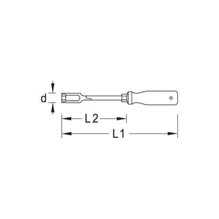 Gedore 1746723 Nut driver with 3C-handle 5 mm