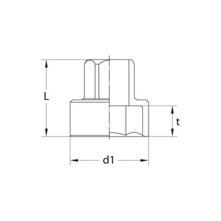 Gedore 2225913 Socket 1/2 Inch Short 17 mm