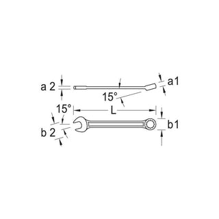 Gedore 6101430 Combination spanner, extra long 32 mm