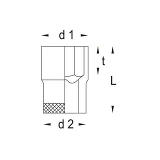 Gedore 6130880 Socket 1/2" 15 mm