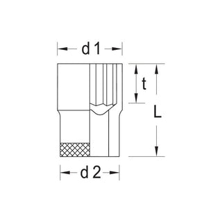 Gedore 6174900 Socket 1 Inch 36 mm