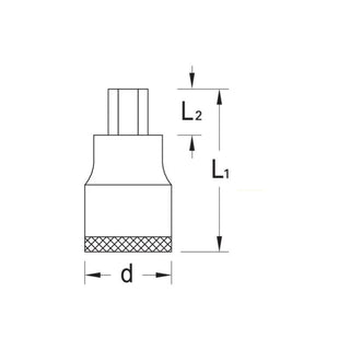 Gedore 6153740 Screwdriver bit socket 1/2 INch in-Hex 10 mm