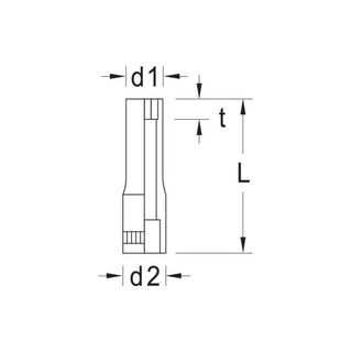 Gedore 6193370 Socket 1/4 Inch , Long 11/32 Inch