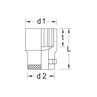 Gedore 6274960 Socket 3/4" 1.7/16"