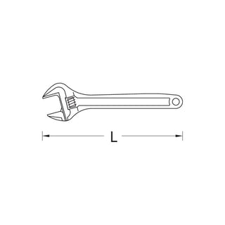 Gedore 6380640 Adjustable Spanner, Open Ind 8 Inch