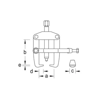 Gedore 8008050 Puller With Clamping Yoke 90x85 mm