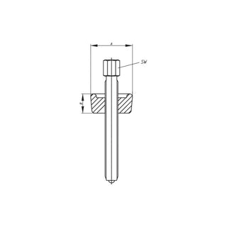 Gedore 8011270 Ball bearing extractor M14x210