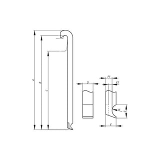 Gedore 8012240 Pulling Legs, Set of 4 Pieces 235 mm