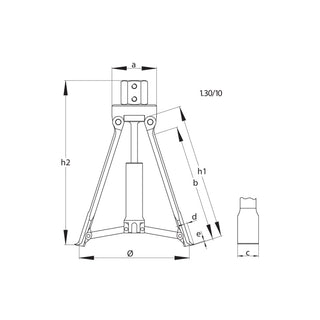 Gedore 8014100 Internal Extractor 60-160 mm