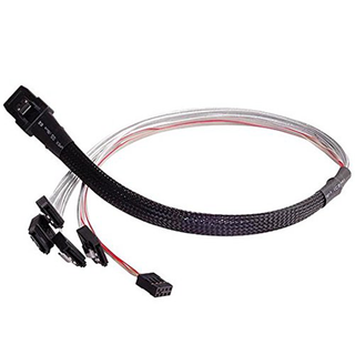 SilverStone CPS03 Mini SAS SFF-8087 to SATA 7-Pin Cable Adapter