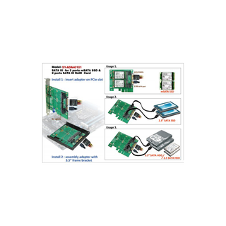 Syba SY-ADA40101 3.5" SATAIII to Dual mSATA RAID Adapter