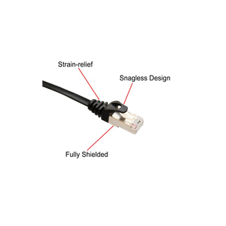 Syba SY-CAB24050 Black 5 Meter CAT7 STP Network Flat Cable