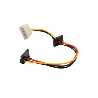 Syba SY-CAB40018 12" Molex to Dual SATA Right Angle Power Cable