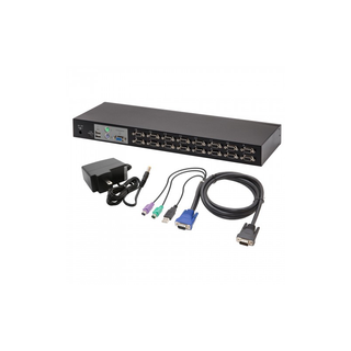 Syba SY-KVM50084 16 Port USB PS/2 Combo KVM Switch