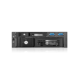 iStarUSA T-5K3525U-SA Trayless 5.25" to 3.5" & 2.5" SATA 6 Gbps HDD SSD Hot-swap Rack with USB 3.0