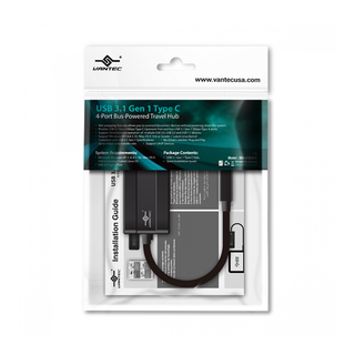 Vantec UGT-MH410U3-C 4-Port USB-C Travel Hub