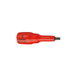 GEDORE 6124560 Vde Screwdriver, Bit Socket, 1/2, 6 mm