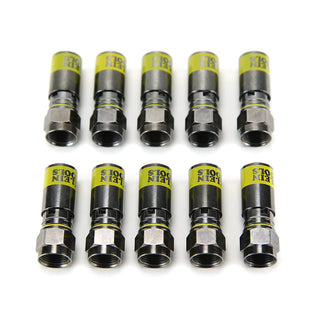 Klein Tools VDV812-606 RG6-R6Q Universal F Compression Connector, 10 Piece