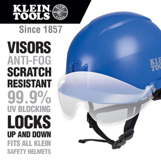 Klein Tools VISORCLR Safety Helmet Visor, Clear