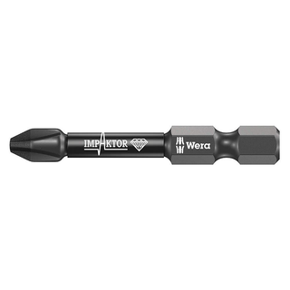 Wera 05073956001 #2 x 50mm Phillips Impaktor Diamond Coated Power Bit - Carded