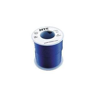 NTE Electronics WH16-06-1000 Hook Up Wire 300V 16 Gauge Stranded 1000' Blue