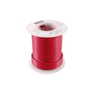 NTE Electronics WH18-02-100 Hook Up Wire 300V 18 Gauge Stranded 100' Red