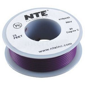 NTE Electronics WH22-08-25 Hook Up Wire 300V 22 Gauge Stranded 25' Gray