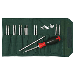 Wiha Tools 28189 15 Piece Drive-Loc VI Slotted/Phillips/Security TORX/Hex Pouch Set