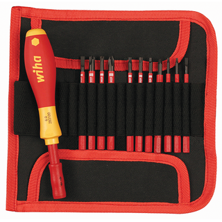 Wiha Tools 28392 3" 12 Piece Insulated Slim Screwdriver Pouch Set