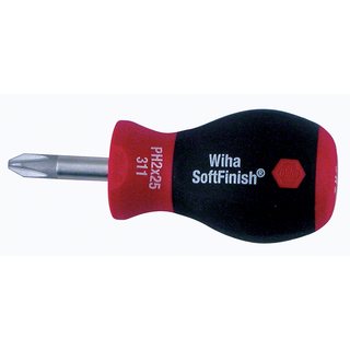 Wiha Tools 31135 SoftFinish Phillips Stubby Screwdriver, #1 x 25 mm