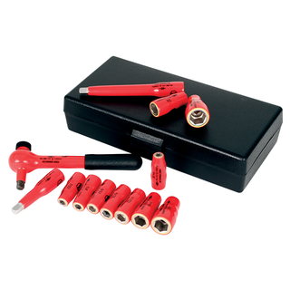 Wiha Tools 31391 13 Piece Metric Insulated 1/4" Drive Socket Box Set