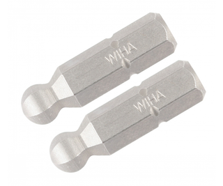 Wiha Tools 71711 3/32" x 25mm Ball End Hex Insert Bit, 2 Pack