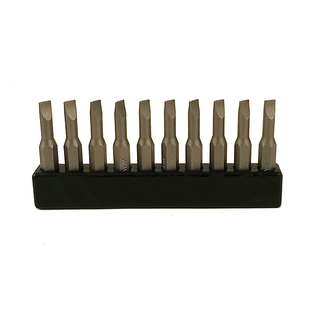 Wiha Tools 75603 1.2mm x 28mm System 4 Slotted Micro Bit, 10 Pack