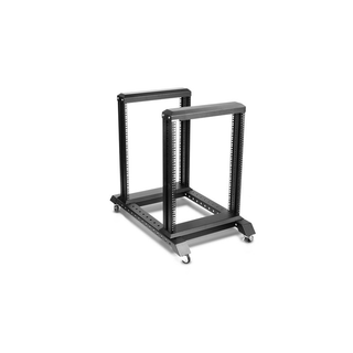 iStarUSA WO15AB-SFH25 15U 4 Post Open Frame Rack with 1U Tray